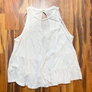 Like New Boutique Ruffle Top Tie Back